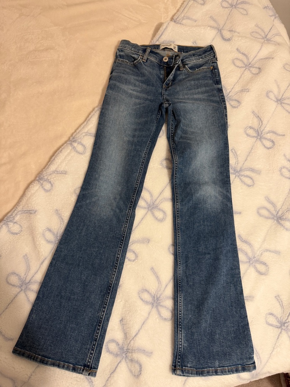 abercrombie kids medium blue flared jeans